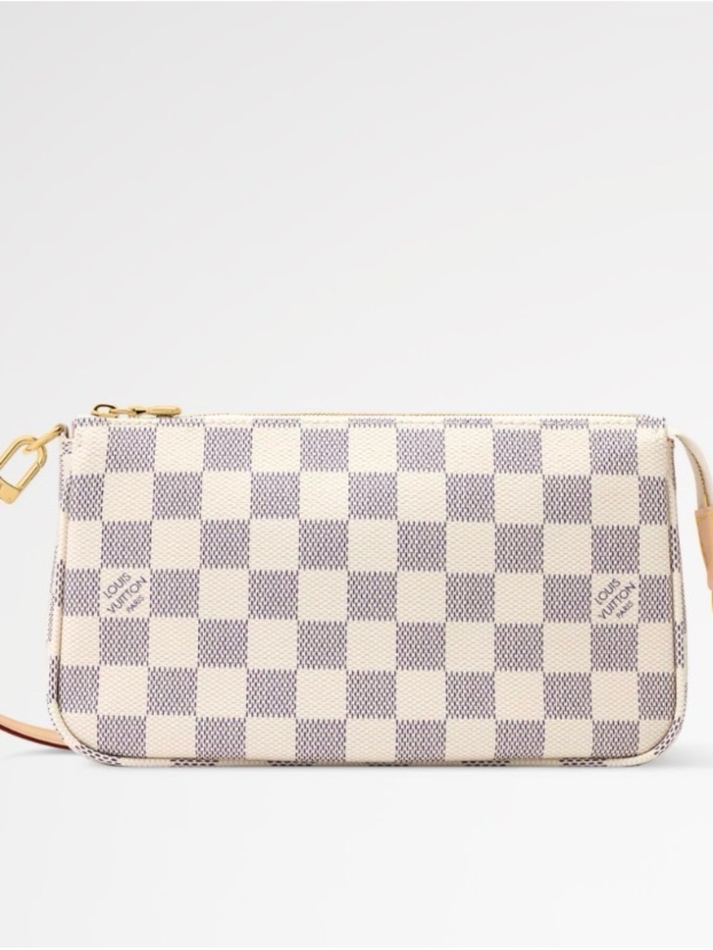 Louis Vuitton Damier Azur Canvas Wristlet - Cream & Blue-Gray
